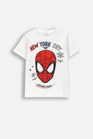 COCCODRILLO marškinėliai trumpomis rankovėmis, balti, WC6143208LBD-001-098, 98 