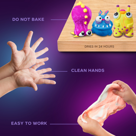 OKTO 24 spalvų kūrybinis rinkinys su ore džiūstančiu modelinu, ETC70150 