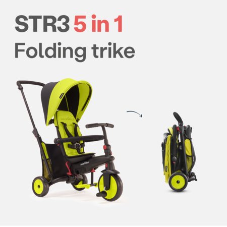 SmarTrike STR3 Plus sulankstomas triratukas-vežimėlis, žalias, 5021733 