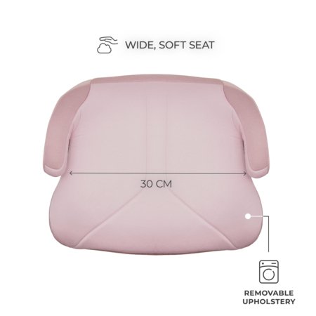 KINDERKRAFT automobilinė kėdutė I-BOOST 2, i-Size, rožinė, KCIBOO02PNK0000 