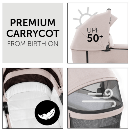 HAUCK universalus vežimėlis 2in1 VISION X SET, Black/Melange beige, 165249 