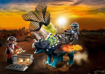 PLAYMOBIL DINO RISE Triceratopsas mūšis dėl legendinių akmenų, 70627 70627