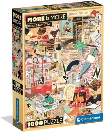 CLEMENTONI dėlionė More Is More - Books&Writing, 1000 det., 37074 