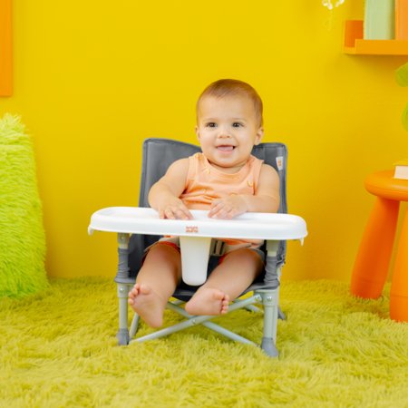 BRIGHT STARTS maitinimo kėdutė - busteris POP 'N SIT, GREY, 17198 