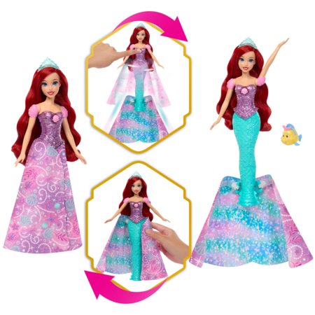 DISNEY PRINCESS lėlė Arielė su transformacijos funkcija, JLK19 