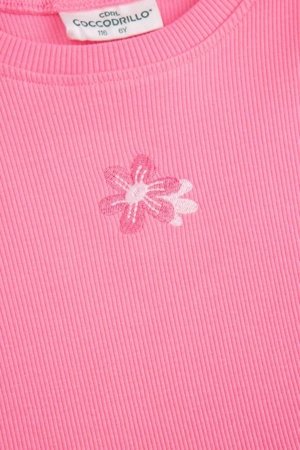 COCCODRILLO suknelė ilgomis rankovėmis, rožinės, 