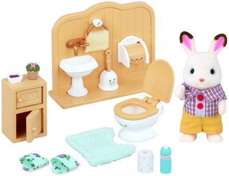 SYLVANIAN FAMILIES zuikučių tualeto kambario rinkinys, 2203/5015 