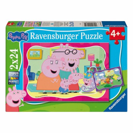 RAVENSBURGER vaikiška dėlionė Peppa Pig, 2x24 det., 12004184 