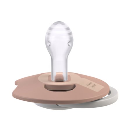 LOVI dinaminis silikoninis čiulptukas Prime, Ivory Glow/Blush Glow, 18m+, 2 vnt., 34/438 