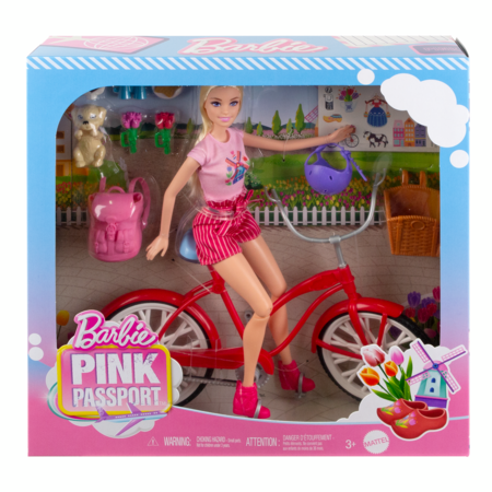 BARBIE lėlės ir dviračio rinkinys, HWJ00 