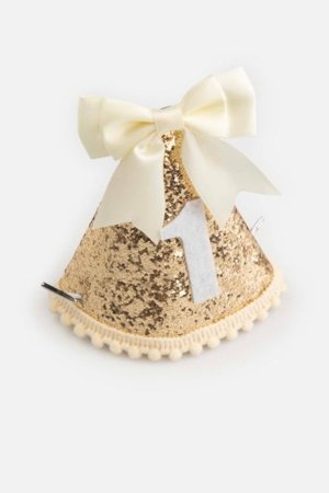 COCCODRILLO gimtadienio kepurėlė, aukso spalvos, WC6311901PBJ-023-000,  