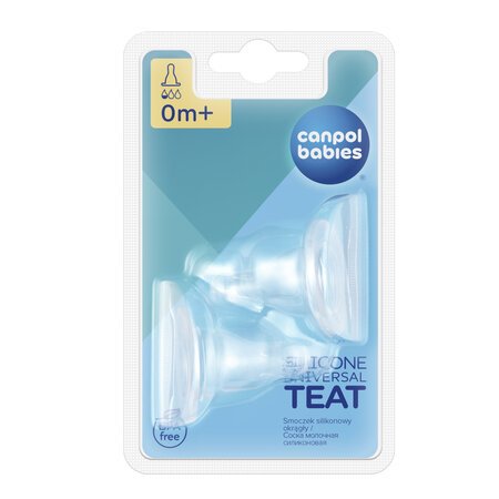 CANPOL BABIES žindukas silikoninis mini, 0 mėn+, 2vnt., 18/114 18/114