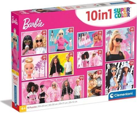 CLEMENTONI BARBIE dėlionė, 10in1, 20282 