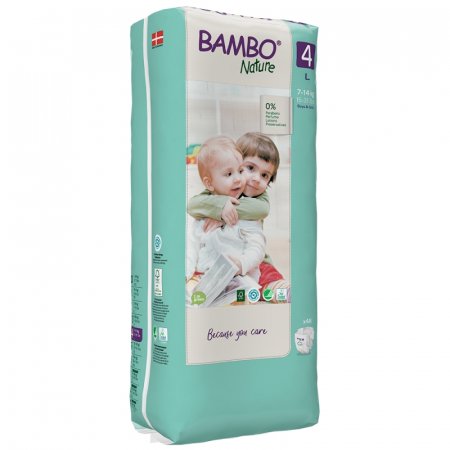 Bambo sauskelnės Nature, dydis 4, 7-14 kg, Tall  48 vnt. 5703538245282