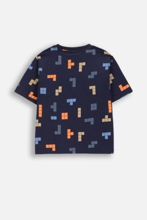 COCCODRILLO marškinėliai trumpomis rankovėmis, tamsiai mėlyni, WC6143206MBK-015-110, 110 cm 