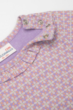 COCCODRILLO smėlinukas ilgomis rankovėmis SOFT ALPINE GIRL NEWBORN, violetinis, ZC3112102SGN-016 ZC3112102SGN-016-074