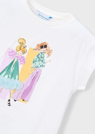 MAYORAL marškinėliai trumpomis rankovėmis, natur-lake, 3.005-77, 116  cm 