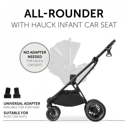 HAUCK universalus vežimėlis VISION X SET 2in1, Melange Black, 165232 165232