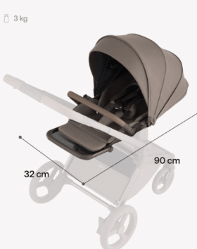 ANEX universalus vežimėlis FLO 2in1, browny, fl-07с, 8885020503173 (frame)  