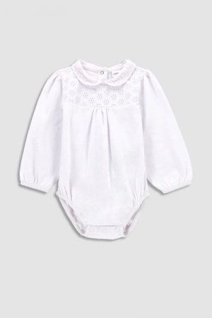 COCCODRILLO smėlinukas ilgomis rankovėmis RETRO PICNIC NEWBORN, baltas, WC3112103RPN-001 WC3112103RPN-001-068