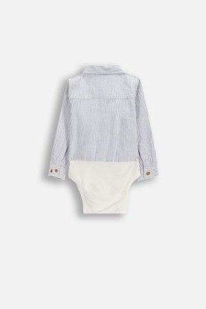 COCCODRILLO susegamas smėlinukas ilgomis rankovėmis, mėlynas, WC6112901EBB-014-086, 86 dydis 