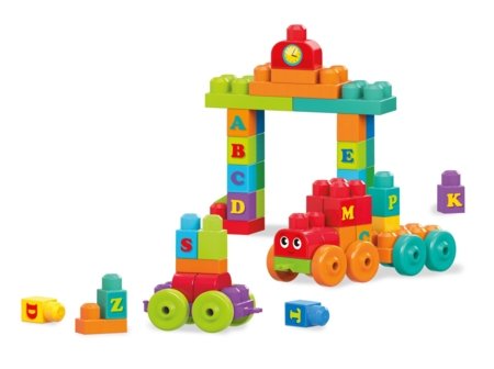 MEGA BLOKS rinkinys ABC traukinukas, DXH35 