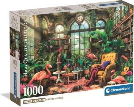 CLEMENTONI dėlionė The Greenhouse Library, 1000 det., 39936 