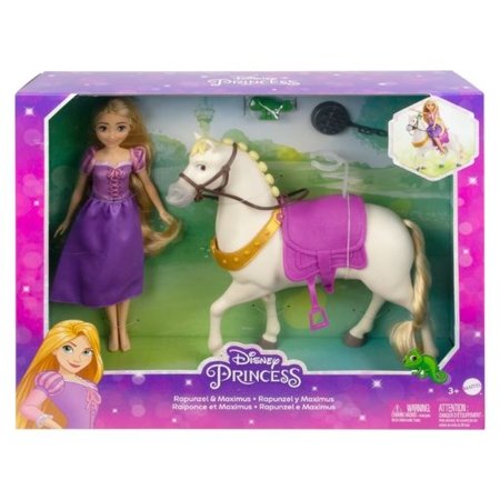 DISNEY PRINCESS lėlės Auksaplaukės ir žirgo rinkinys, HLW23 HLW23