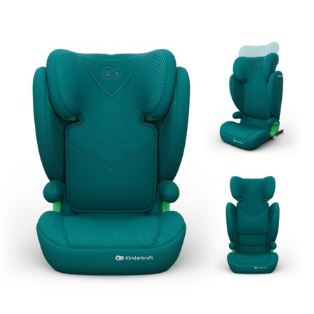 KINDERKRAFT automobilinė kėdutė JUNIOR FIX 2 PLUS, 100-150 cm., Green, KCJUFI20GREPL0N 