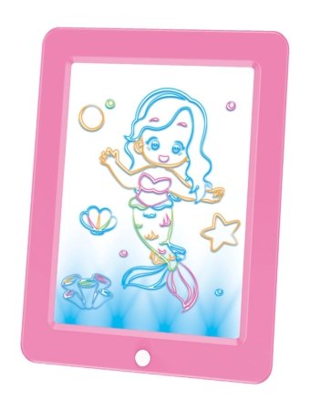 Piešimo - rašymo lenta su apšvietimu, rožinė, 2410K0084 