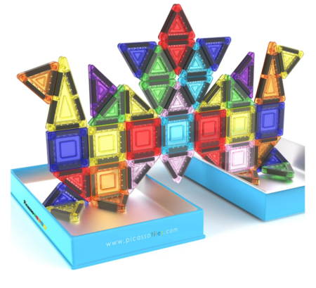 PICASSO TILES Magnetinis konstruktorius Construction set with Pencil box 50 det., PN020 