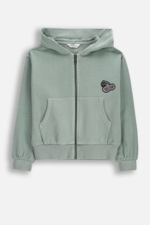 COCCODRILLO susegamas džemperis su gobtuvu, žalias, cm 