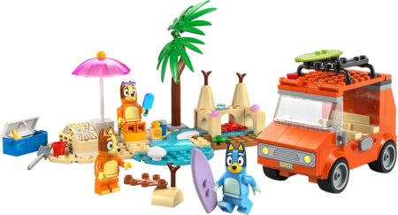 11202 LEGO® 4+ Berry Bluey išvyka į paplūdimį šeimos automobiliu 