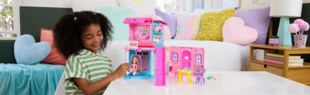 BARBIE Chelsea lėlių namelis su aksesuarais, HXN05 