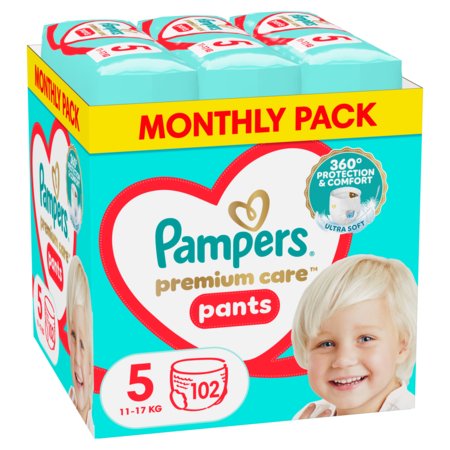 PAMPERS sauskelnės-kelnaitės Premium Care, 5 dydis 11-17kg, 102 vnt., 80825839 