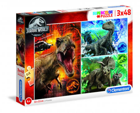 CLEMENTONI Dėlionė Jurassic world 3X48pcs., 25250 25250