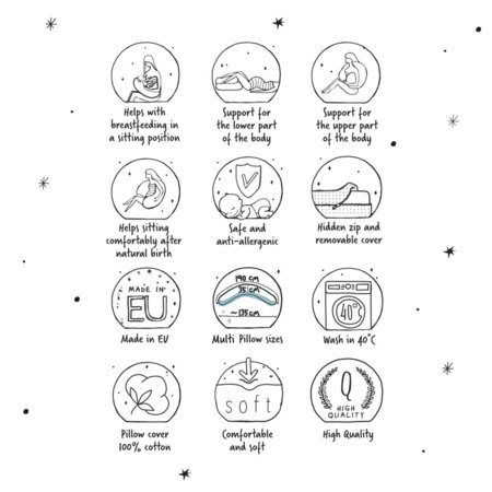 CEBA maitinimo pagalvė DUO, Jersey Abstraction, W-885-000-827 