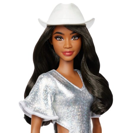 BARBIE madistė sidabro spalvos suknele, HYT95 