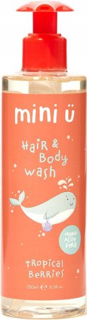 MINI-U Tropinių vaisių kvapo plaukų ir kūno prausiklis, 250ml, MINI537 