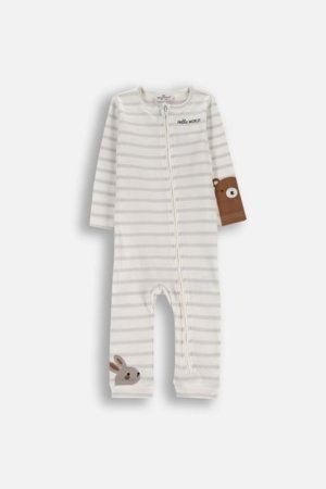 COCCODRILLO šliaužtinukas ilgomis rankovėmis, smėlio spalvos, dydis 