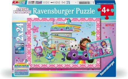 RAVENSBURGER PUZZLE dėlionė Gabby's Dollhouse, 2x24 det., 12004112 2 