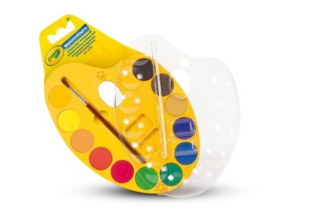 CRAYOLA akriliniai dažai Watercolour Paint Palettte, 12 spalvų, 53-8434 