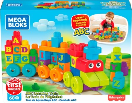 MEGA BLOKS rinkinys ABC traukinukas, DXH35 