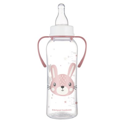 CANPOL BABIES buteliukas su rankenomis CUTE ANIMALS, 250 ml, 11/845_pin 