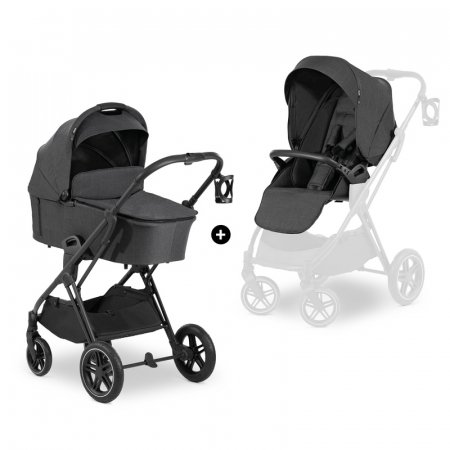 HAUCK universalus vežimėlis VISION X SET 2in1, Melange Black, 165232 165232