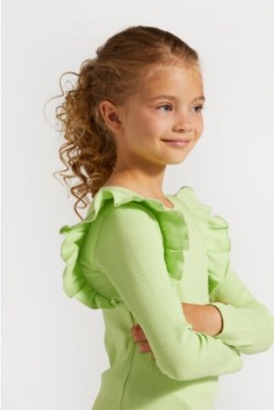 COCCODRILLO marškinėliai ilgomis rankovėmis ACADEMY GIRL KIDS, žali, ZC4143101AGK-011-092, 92 cm 