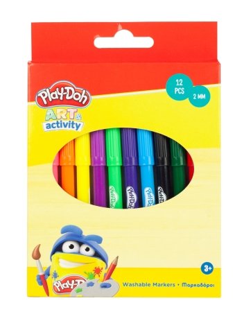 PLAYDOH Nuplaunami flomasteriai 12vnt., 320-00001 