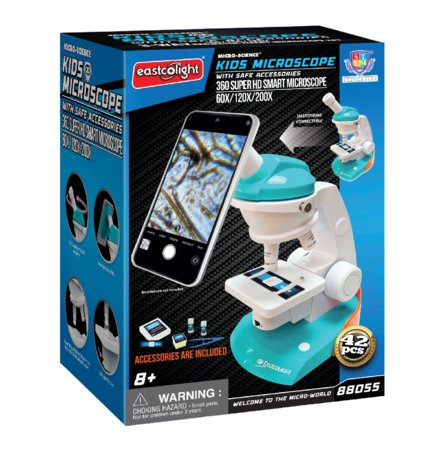 EASTCOLIGHT išmaniojo mikroskopo rinkinys 360 Super HD, 60/120/200X, 88055 