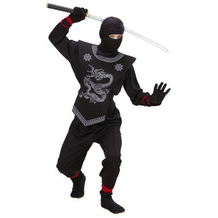 WIDMANN kostiumas Black Ninja (116 cm, 4-5 metų), 74525 