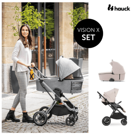 HAUCK universalus vežimėlis 2in1 VISION X SET, Black/Melange beige, 165249 